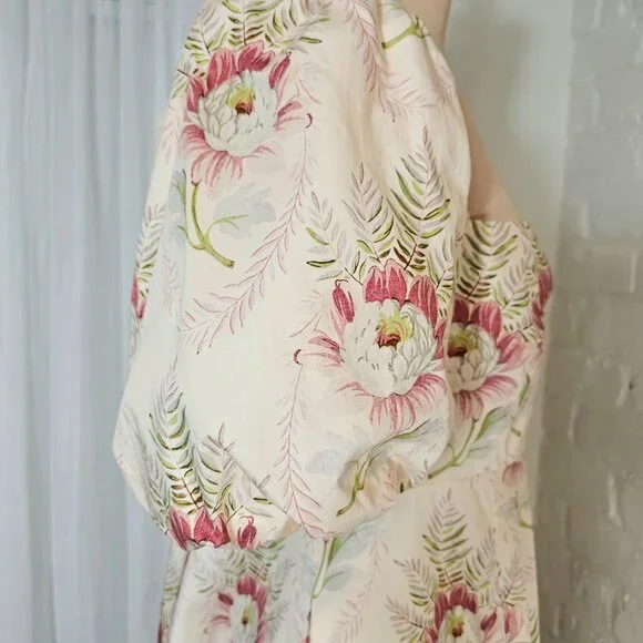 Hill House Matilda Maxi Dress Floral Puff Sleeve Size XL - Picture 8 of 13